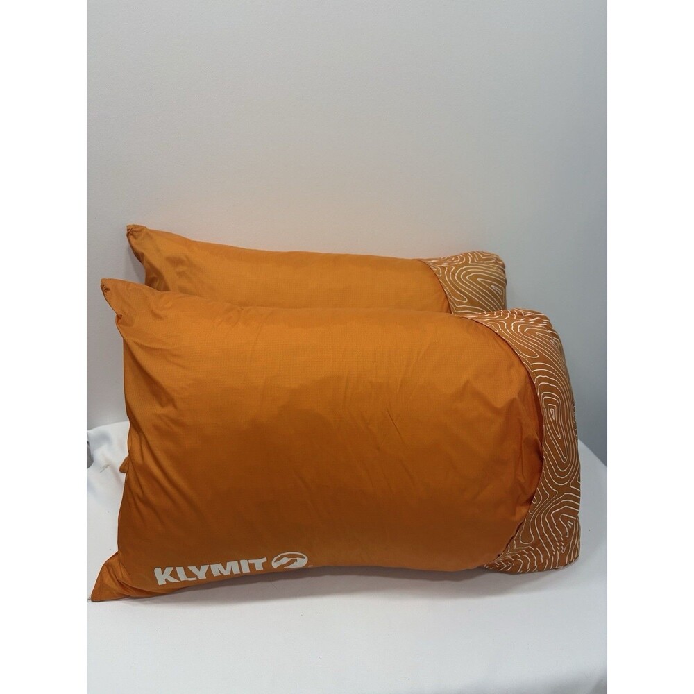 Klymit Large Drift Camping Pillow Set Of 2 Orange Gray Travel Backpacking Outdoo